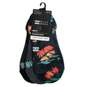 Wholesale - 3pk BILLABONG MENS PRINTED FB NS SOCKS SIZE 10-13, UPC: 193159144098
